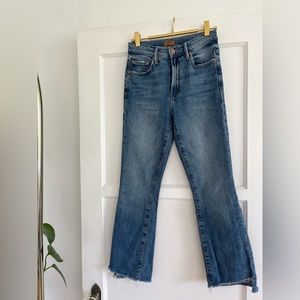 Mother denim the looker insider crop fray
